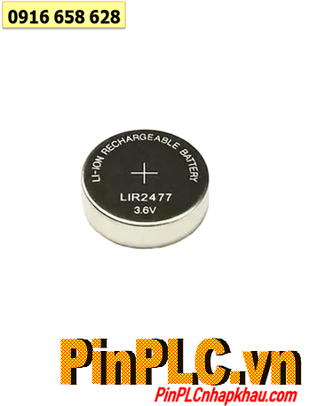 LIR2477_Pin LIR2477; Pin sạc lithium Li-ion 3.6v LIR2477 /Pin đồng xu sạc 3.6v Lithium chính hãng
